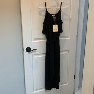 Olivia Grey TULIP HEM WRAP DRESS - BLACK-
SMALL